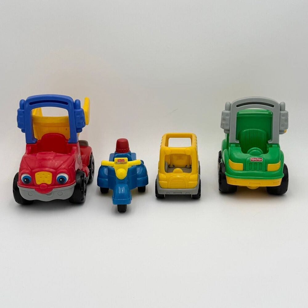 Fisher Price Lot of 6 Vehicles Vintage 2000s to Contemporary All Tested and Work